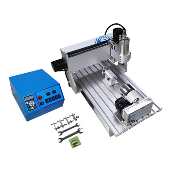 

4 axis cnc router 3020V 800W water cooled spindle with cutter collet clamp vise