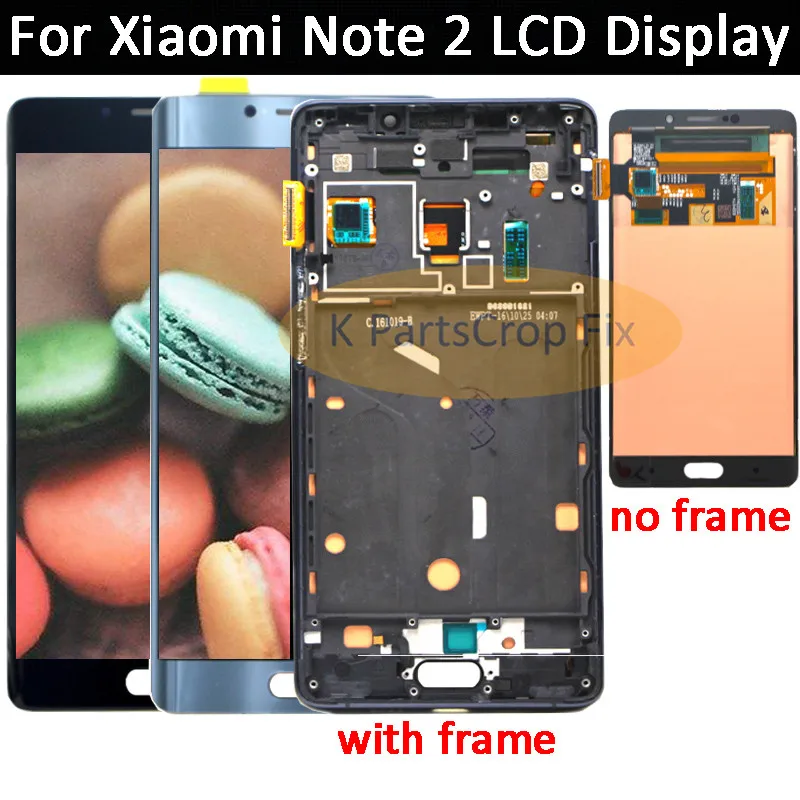 

Xiaomi Mi Note 2 LCD Display Touch Screen Digitizer Assembly Note2 Display For 5.7" Xiaomi Mi Note 2 LCD with frame Replacement
