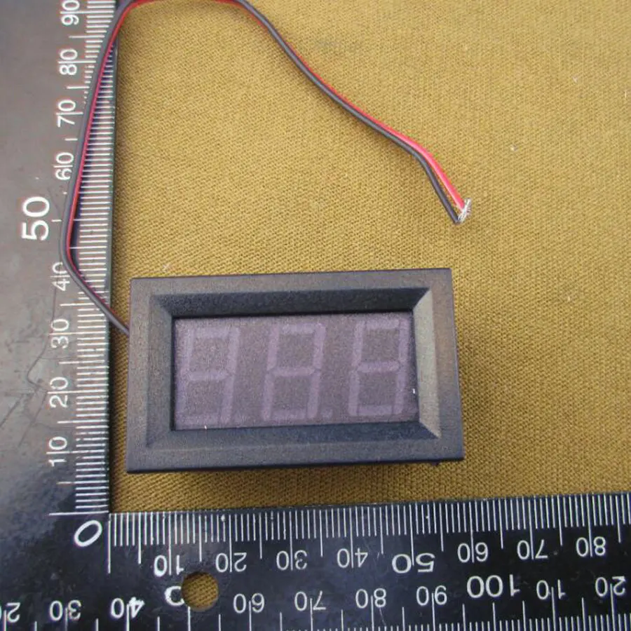 10 шт., 0,56 дюйма, ЖК-дисплей, DC 4,5-30 в, красный, синий, зеленый, светодиодный измеритель, цифровой вольтметр с двумя проводами, склад,, Прямая поставка