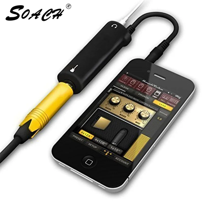 SOACH guitar link cable adapter AMP audio interface конвертер гитарных педалей, тюнер для эффектов, аксессуары для гитары