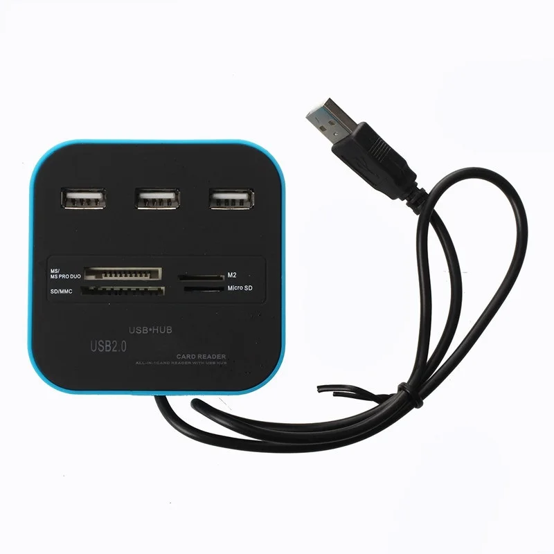 Micro USB Hub 2,0 3 Порты+ TF слот SD Card Reader высокое Скорость USB Combo все в одном USB сплиттер для ноутбука рабочего Применение 300 компл