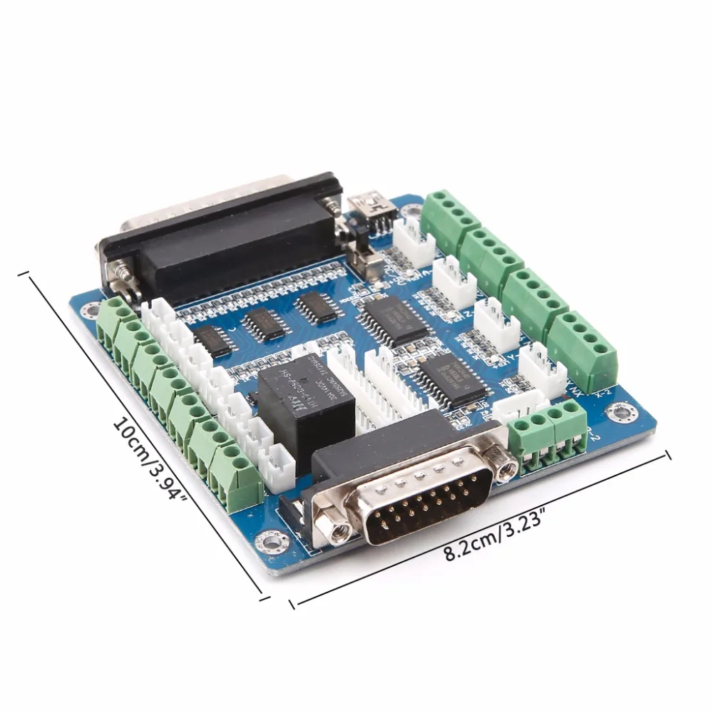 Адаптер интерфейса платы для шагового двигателя + USB кабель DB25 5 осевой CNC
