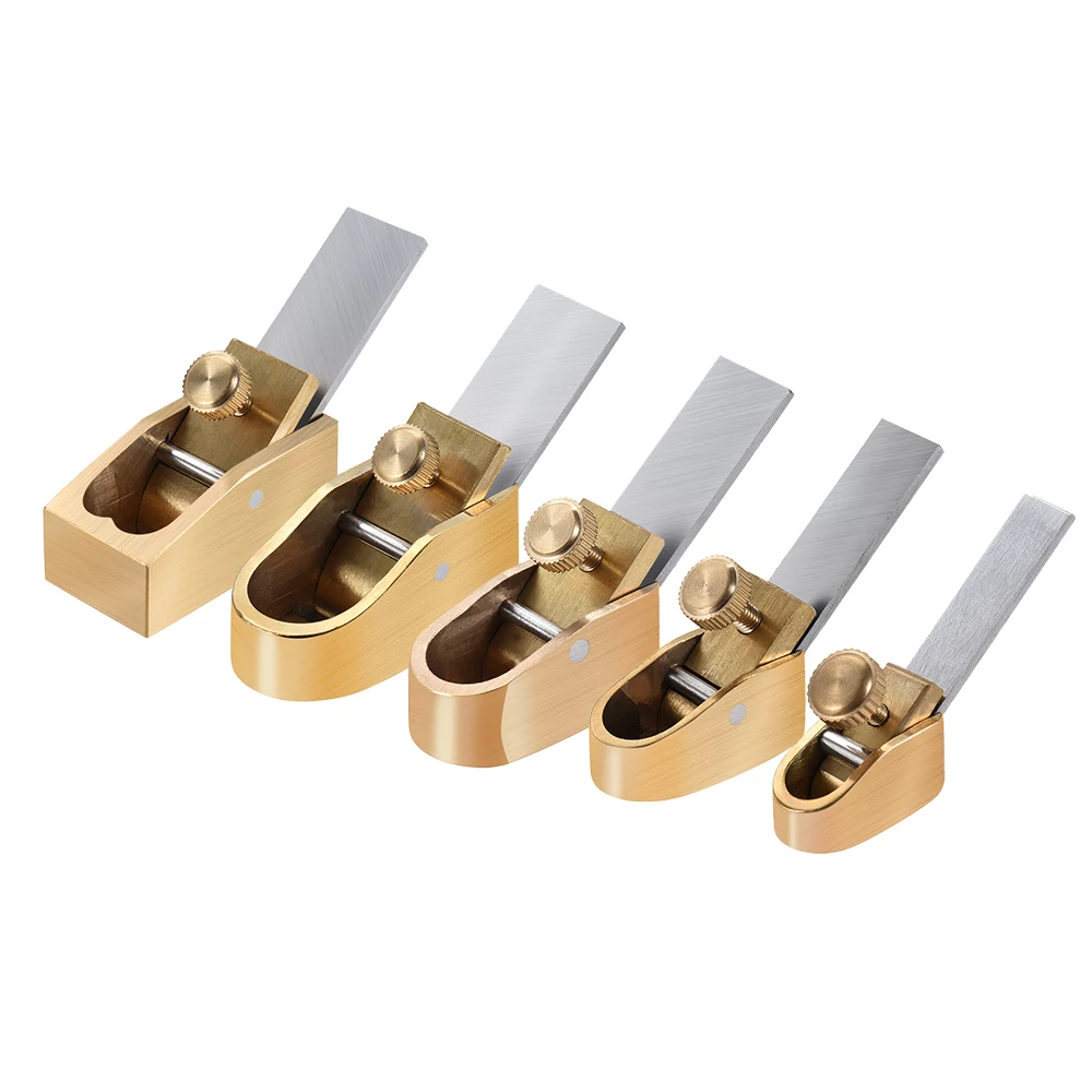 

5pcs Woodworking Plane Cutter Set Curved Sole Metal Brass Luthier Tool for Violin Viola Cello Wooden Instrument