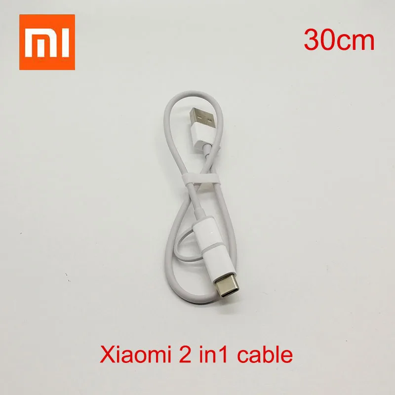 

30cm original xiaomi powerbank cable Micro USB type c Fast Charging for mi 9 9t 8 se a2 lite cc9 mix 3 2s redmi note 7 5a 6 k20