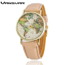 Nueva Moda World Map Reloj de Ginebra Mira a Las Mujeres Visten Los Relojes Reloj de pulsera de Cuarzo del relogio feminino 1574