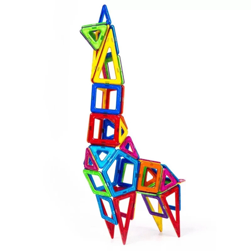 

110-216pcs set Mini Magnetic Designer Kit Magnet Building Tiles Clear Color Magnetic 3D Building Block Creativity Toys for Kids