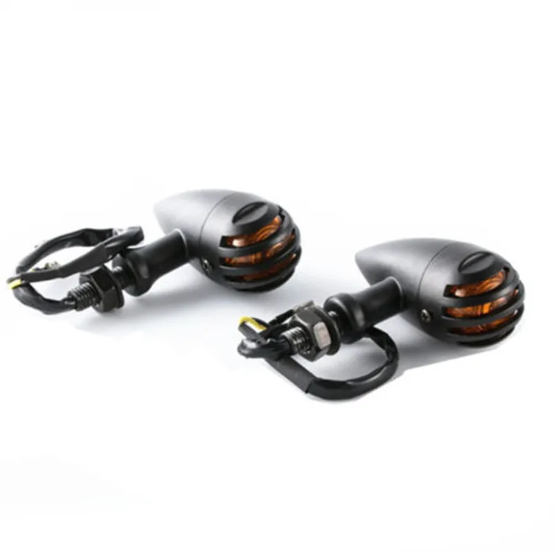 Moto Pallottola Del Metallo Griglia 10 Millimetri Spia Indicatore Di Direzione Lampada Scooter Cafe Racer Cruiser Choppe Fuori Strada Strada Bike Dirt