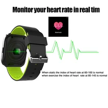 Мода 1,54 дюймов ips экран Bluetooth Смарт часы Поддержка шагомер сердечного ритма Монитор артериального давления Калории Браслет