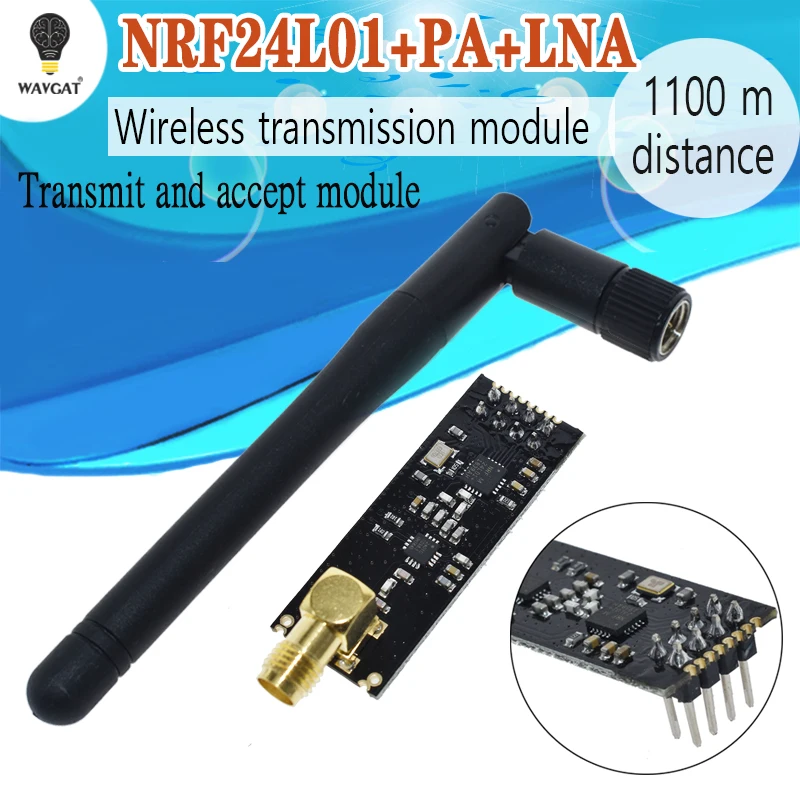 

Free Shipping NRF24L01+PA+LNA Wireless Module with Antenna 1000 Meters Long Distance FZ0410 We are the manufacturer