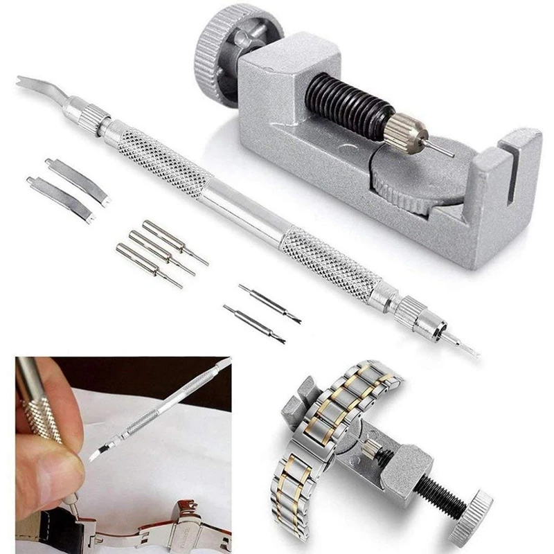 

9 Pcs Watch Strap Link Remover Kit Watch Band Link Pin Removal Watch Repair Tool