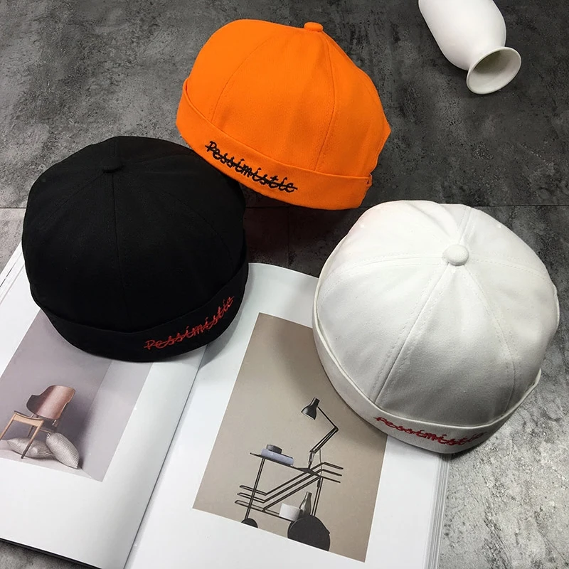 Skullcap шапка без полей для женщин и мужчин skullcap Сейлор Кепка с манжетами Ретро