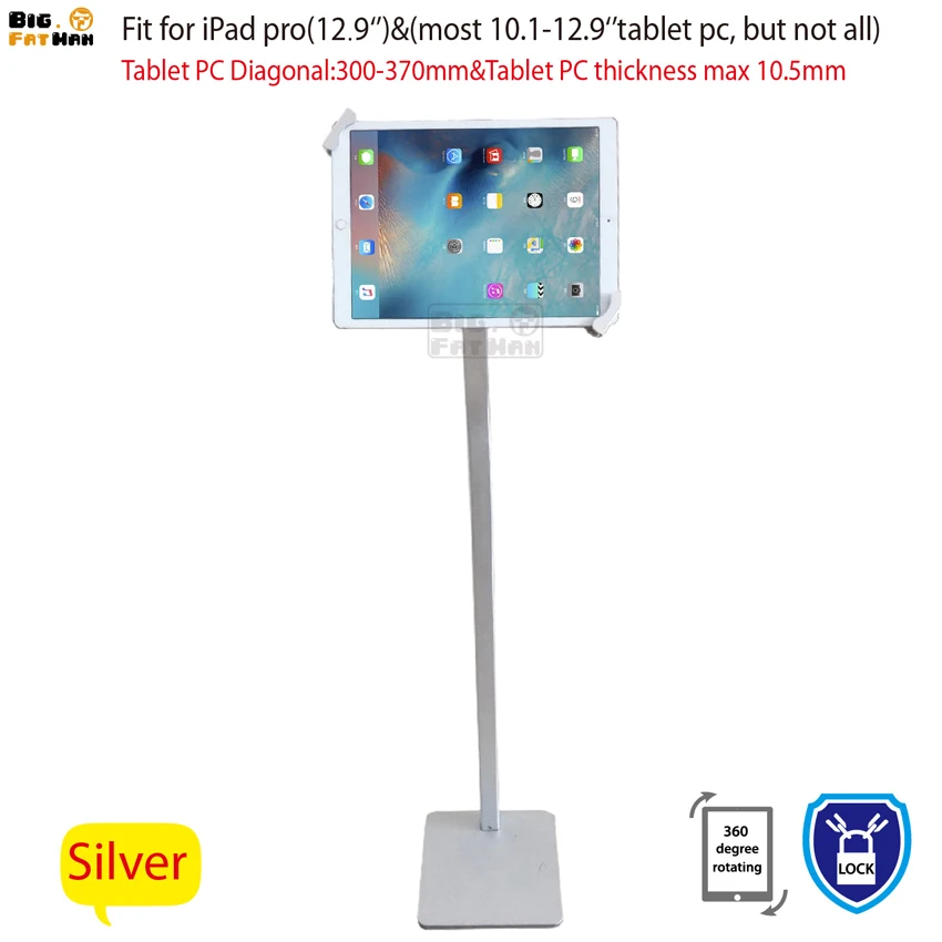 Tablet Stand Kiosk Mount Floor stand for most 10.1 12.9"tablet holder