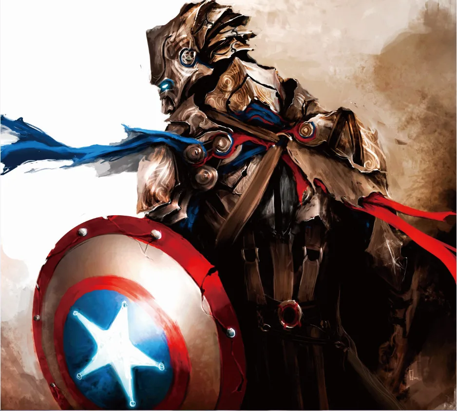 送料無料24 26インチアベンジャーズ中世キャプテンアメリカポスターhd壁の装飾カスタムアートシルク印刷 486 Art Print Custom Poster Printingwall Art Print Aliexpress