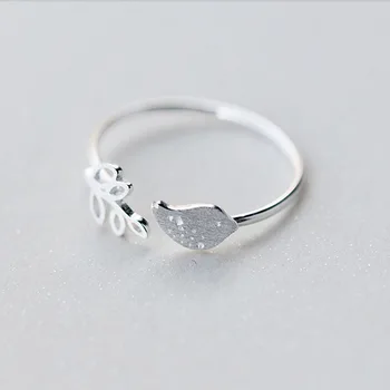 

Bijoux 2019 New Designer 925 Sterling Silver Bird Rings For Women Adjustable Size Ring Party Gift Bridal Jewelry Anillos