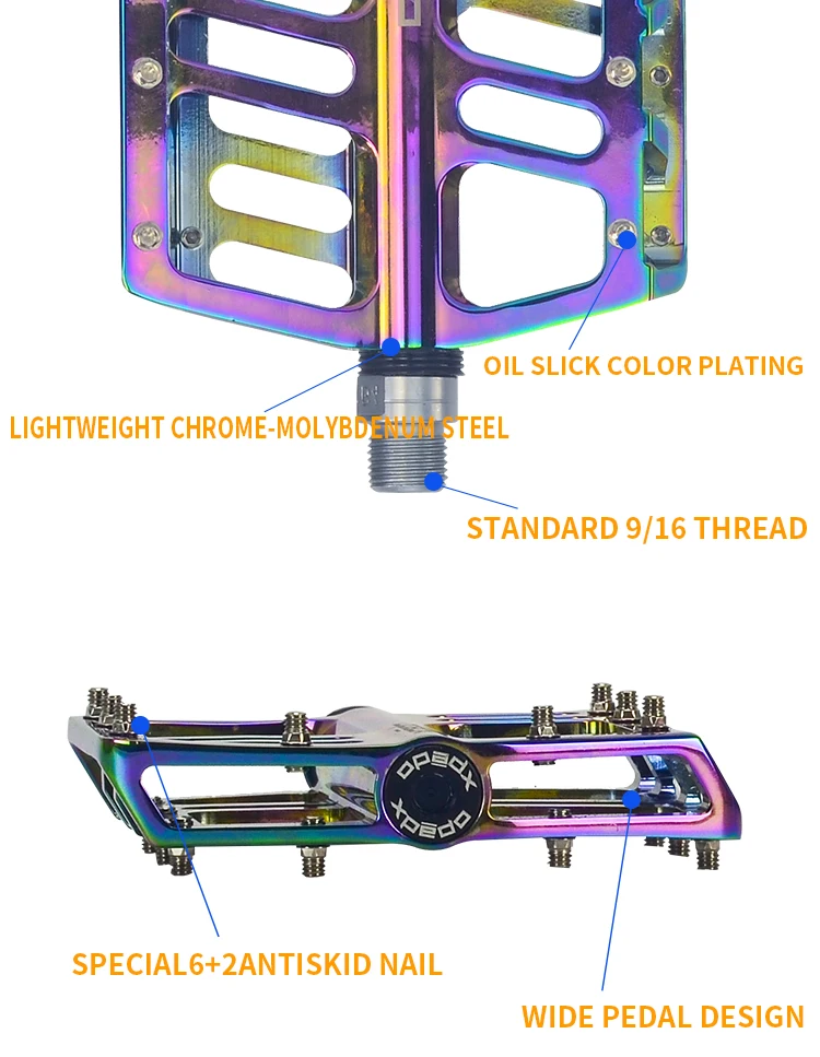 Wellgo Xpedo XMX26MC Ultralight Professional Hight Quality Bicycle Pedals Oil Slick Color plating