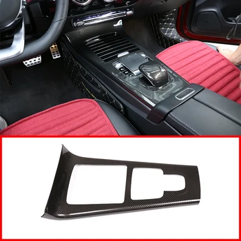 

Carbon Fiber ABS Chrome Car Center Console Protection Frame Trim For Mercedes Benz A Class W177 2019 Car Accessories For LHD