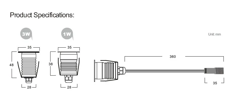 4 шт./лот IP67 водонепроницаемый наружный встраиваемый напольный светильник DC12V 24 В 1 Вт 3 Вт Светодиодный светильник для подземных работ во дворе и саду, ландшафтный точечный светильник