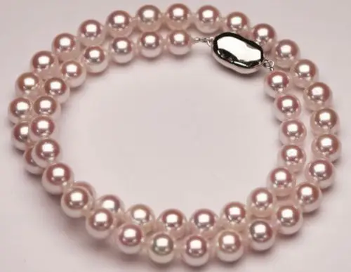 

FREE SHIPPING HOT sell new Style >>> 18"8-9MM NATURAL SOUTH SEA WHITE PEARL NECKLACE