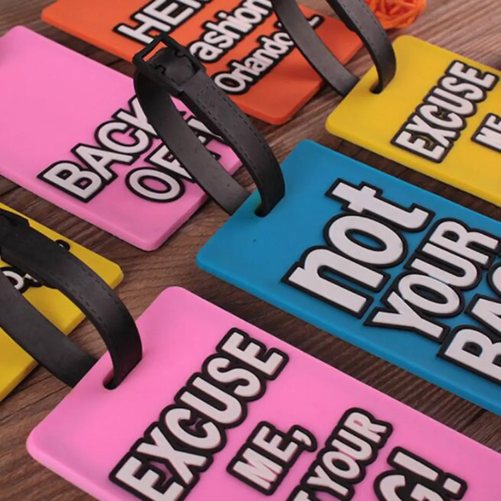 Étiquette De Bagage Sirène Pour Fille, Porte-clés En Caoutchouc Multicolore Rose - NEUVE
