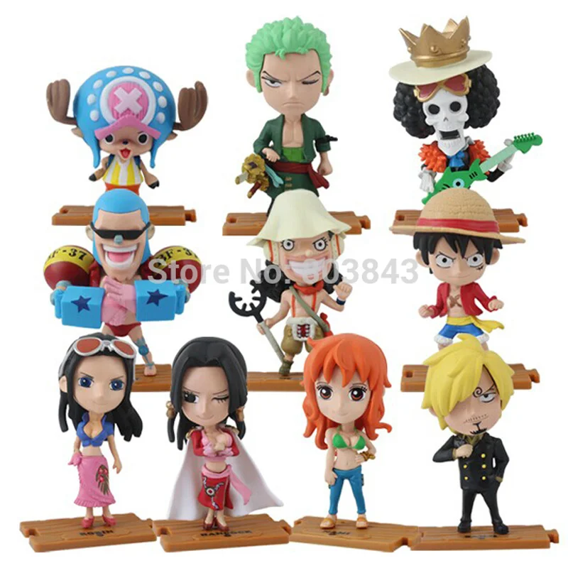 Хороший ПВХ 10 видов стилей большая палуба собрать один кусок фигурку Luffy Nami Usopp