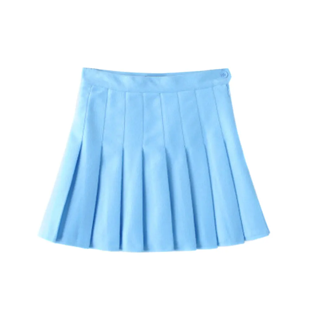 Новинка, горячая Распродажа, летняя Женская Мини плиссированная юбка, высокая талия, для школьниц, Скейтер, теннисные шорты, юбки HD88 - Цвет: Синий
