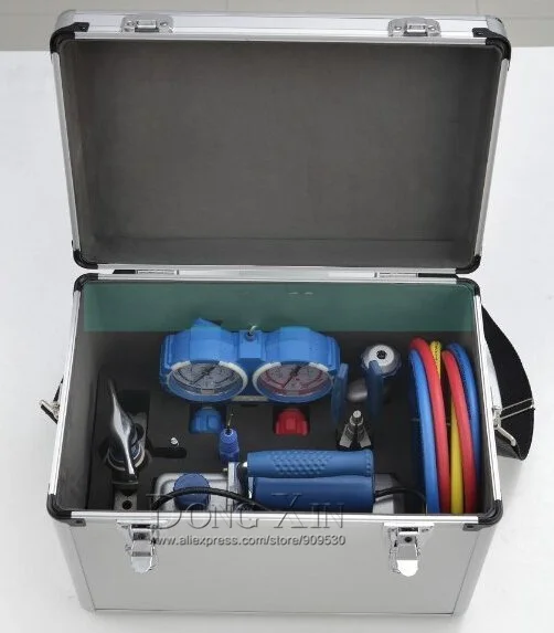 Значение 7в1 VTB-5A Холодильный ремонтный набор инструментов с коробкой из алюминиевого сплава
