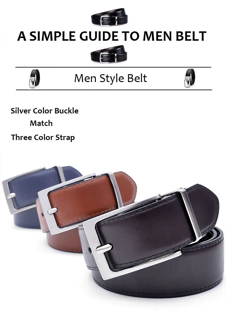 mens brown leather belt Mens Belt Formal Leather Reversible Buckle Belts Mens Leather Handmade Belt Hot Fashion Cowhide Leather Male Belt Black Color leather belt
