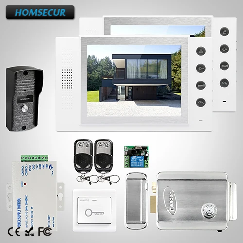 

HOMSECUR 8" Video Door Entry Phone Call System+Outdoor Monitoring for Apartment TC031 + TM801-W