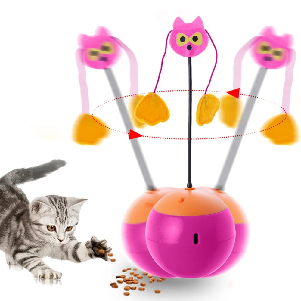 Funny Cat Toys 3 In 1 Multi Function Automatic Spinning Cat Toy Ball