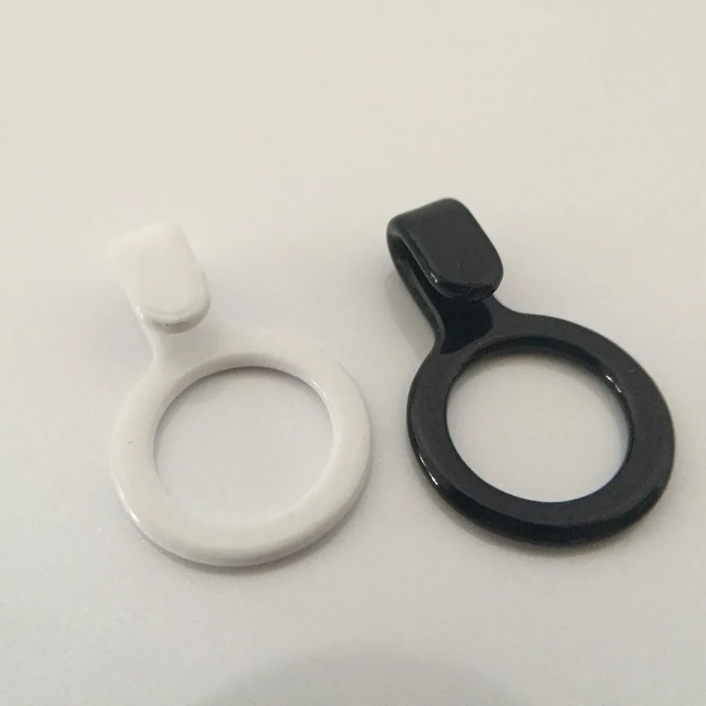 

Free shipping 1000 pcs / lot nylon coated bra metal ring hook J hook bra clipper 0.4"