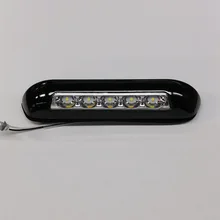 12V Waterproof LED White Black Porch Step Lamp Exterior Bar Interior Wall Lamp for RV Camper Marine from ITC Marine Accessories
