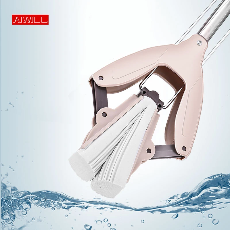 Floor Mop AIWILL Simple convenient durable Floor Cleaning Mop Household Cleaning Tools Folding Absorbing Squeeze Water mops