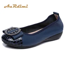 AARDIMI весенние женские лоферы из натуральной кожи; Женские балетки на плоской подошве обувь Повседневное, мягкие зимние ботинки без шнуровки, водонепроницаемые Мокасины обувь, женские эспадрильи