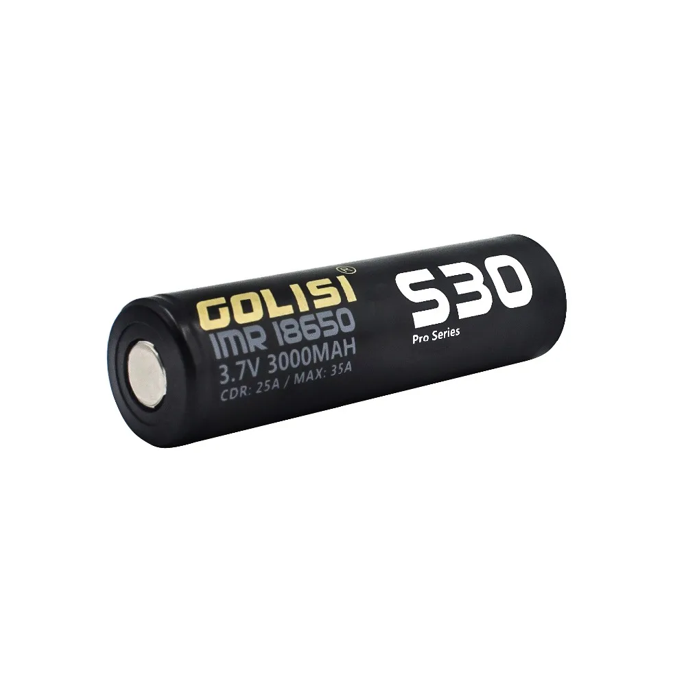 2шт GOLISI S30 IMR 18650 3000mah 3,7 V CDR 25A MAX 35A Высокая дренажная E-CIG аккумуляторная батарея для VAPE фонарик налобный фонарь Игрушка