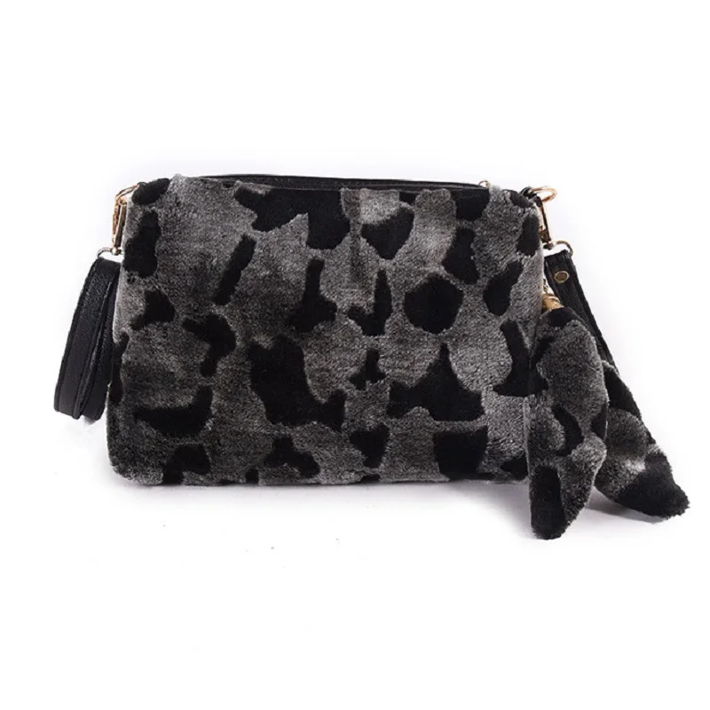 Bolsa de Couro de Pelúcia Bolsa de Moedas Bolsa de Telefone Feminina para Meninas Feminina Carteira Mini Ombro Crossbody Bolsas Feminino Pequena