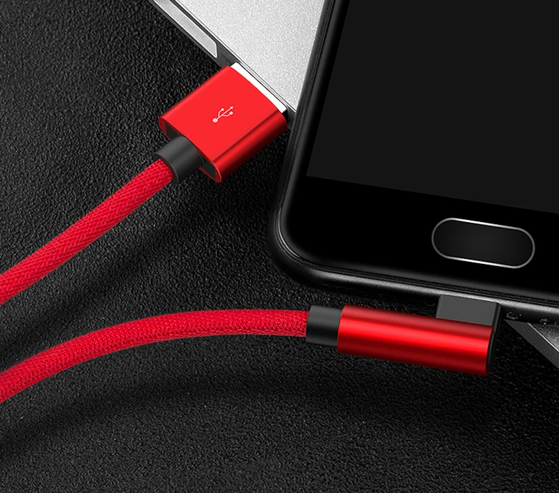 SUPTEC 90 градусов Micro USB кабель 2.4A Быстрая зарядка данных провода Шнур зарядное устройство кабель для Android samsung S6 S7 Edge Xiaomi huawei LG