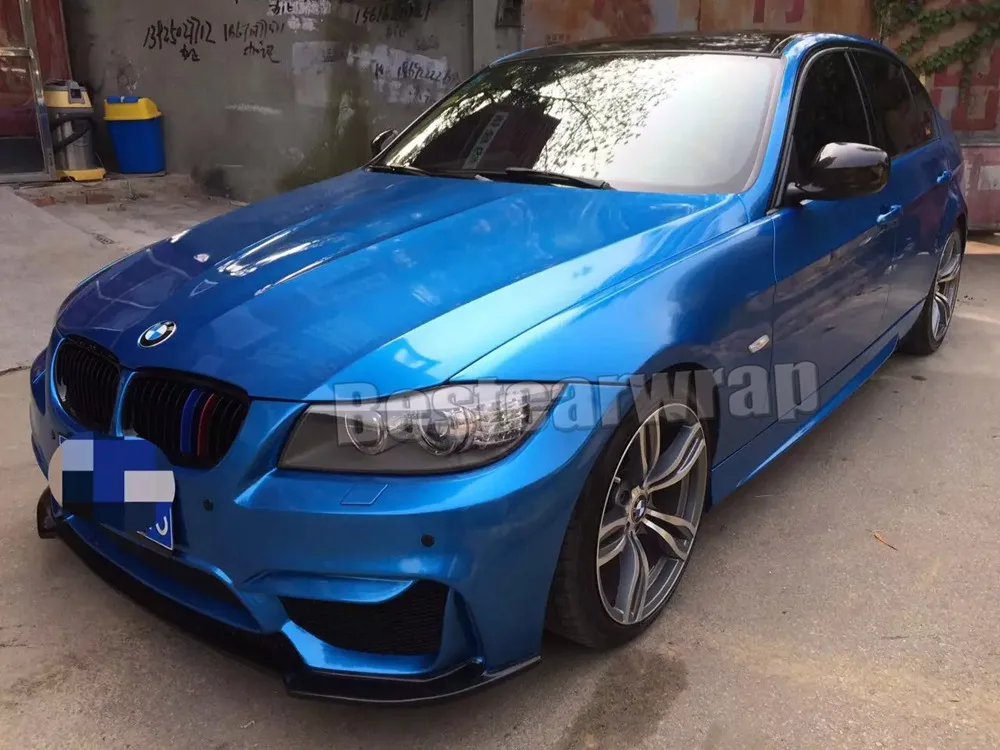 blue Glossy metallic car wrapping film mid night candy vhicle boat plane covering styling skin Foil 3m 1080 arlon Graphic (27)