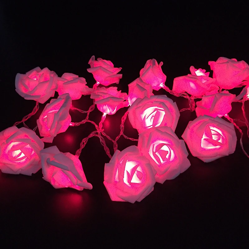 Led flower fairy string light Novelty 20leds wedding decoration chrismas light led Rose indoor garland New