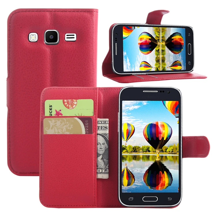 Étui portefeuille à rabat en cuir avec support, pour Samsung Galaxy Core  Prime VE G360 G361 G360H G361H | AliExpress