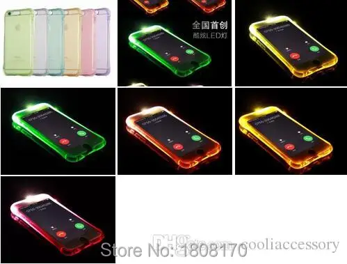 

LED Flash Light UP TPU Soft Airbag Case For Huawei Mate 7 8 S 5X P9 Oppo R9 R9S Plus R7 R7S Incoming Remind Skin Cover 150pcs