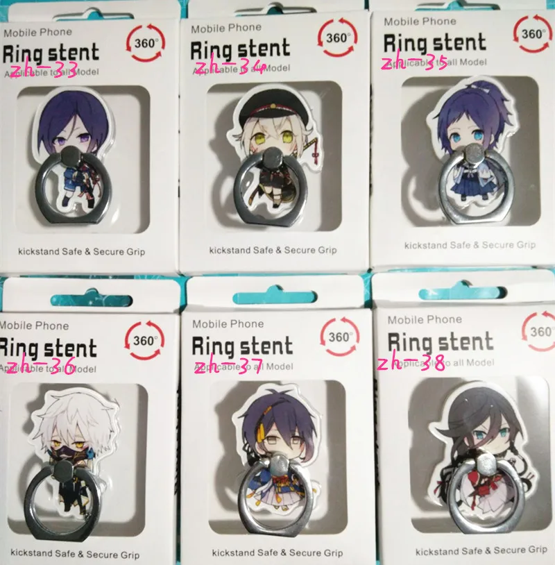 6 Pcs/lot Anime Touken Ranbu Online Finger Ring Mobile Phone Stand Holder  Acrylic 360 Degree Ring Stent Action Figure Toy gift - AliExpress Toys &  Hobbies
