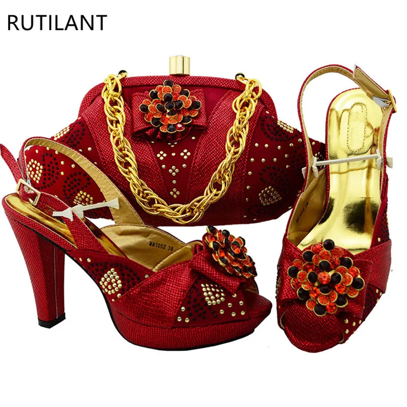 Envio Africain Ensemble Sac orange purple Couleur Dernières Assorties Italien vin Champagne Rouge argent Chaussures Italie Femmes blue green Et Sacs Vin Gratis Dans zn66aT0Y
