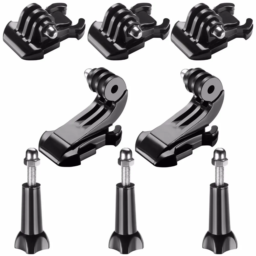 

Kaliou 8-in-1 Buckle Clip Basic Mount Quick Mounting J-Hook Buckle Mount Thumb Screw for Gopro 6 5 4 3 2 1 Accessory Kits