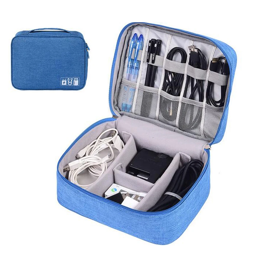 Asunflower Travel USB Cable Organizer Electronics Accessories Travel Cable Charger Storage Bag Portable Digital USB Gadget Organ