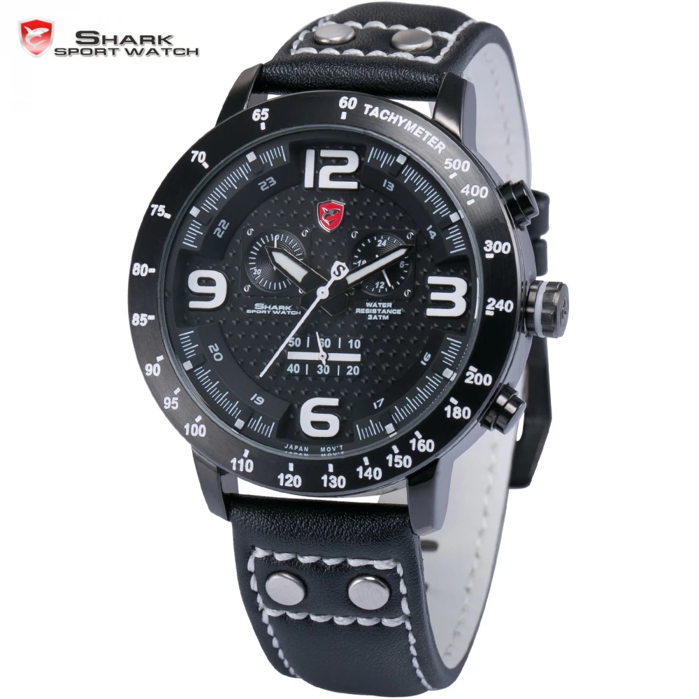 Longfin SHARK Sport Watch Chronograph Genuine Leather Strap Mens Watches Top Brand Luxury Full Steel Racing Quartz Clock /SH400 Longfin SHARK Sport Watch Chronograph Genuine Leather Strap Mens Watches Top Brand Luxury Full Steel Racing Quartz Clock /SH400