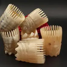 Натуральный роговой гребень Массажная головка для ванной шампунь гребень Расческа парикмахерские инструменты для укладки SY26D5