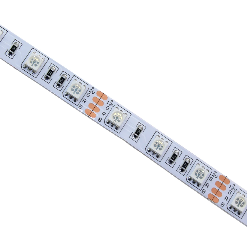 Светодиодная лента 5050 DC12V 60 светодиодов/м 5 м/лот гибкая светодиодная RGB SMD5050