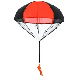 Mini Camouflage Parachute Toy for Kids - Outdoor Educational Flying Fun (Orange)