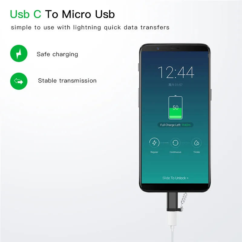 Usb type C адаптер для Micro USB Женский тип-c Мужской конвертер USB C OTG кабель для samsung Xiaomi huawei Letv Macbook