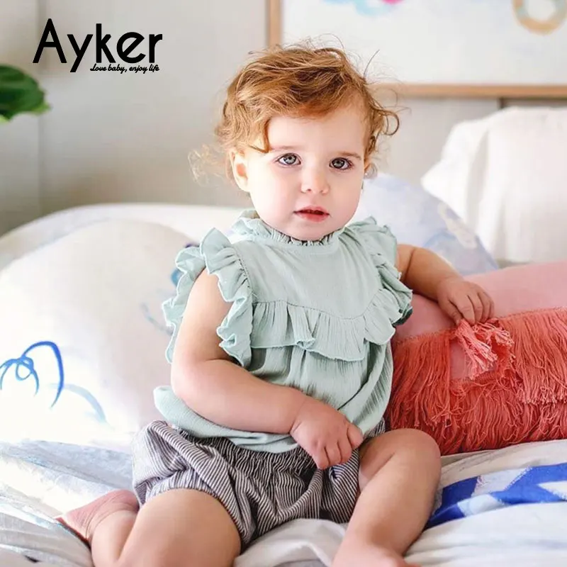 

Baby Girl Bodysuits Fly Sleeveless Newborn Clothes Summer Casual Clothing Outfits Jumpsuit Princess Baby Climbing Clothes